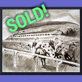 'Track 2009' India ink on paper by APB