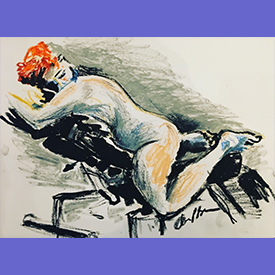 'Adornment' Oil pastel on paper by APB