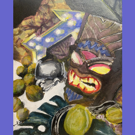 'Beauty Stab' Acrylic on Canvas by APB